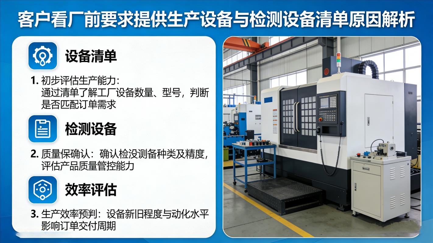 为什么客户看厂前要求先提供生产设备与检测设备清单？